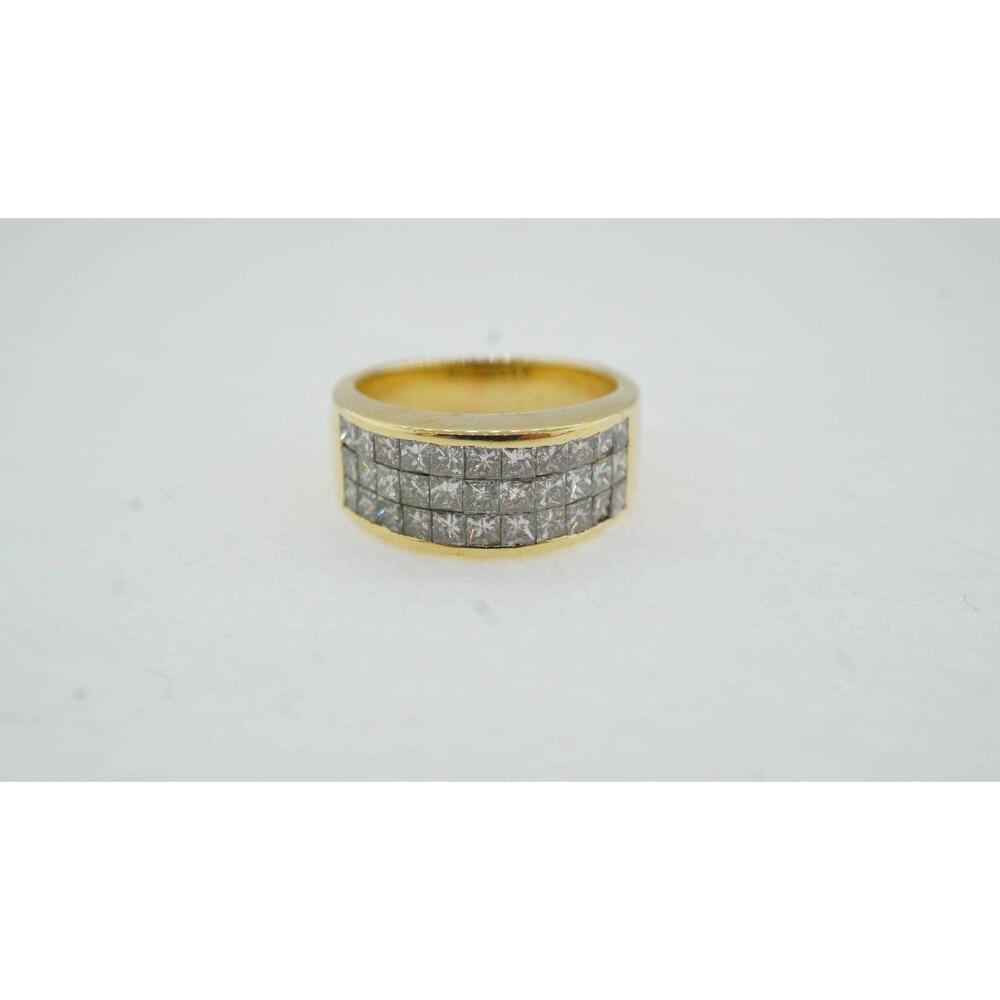 Estate Sale 18k Yellow Gold Diamond Wedding Band Ring 2.64 TCW Size 8